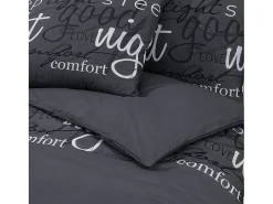 Ropa De Cama-Juego de funda nórdica algodón 240x220 cm ES326464 Negro