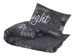 Ropa De Cama-Juego de funda nórdica algodón 240x220 cm ES326464 Negro