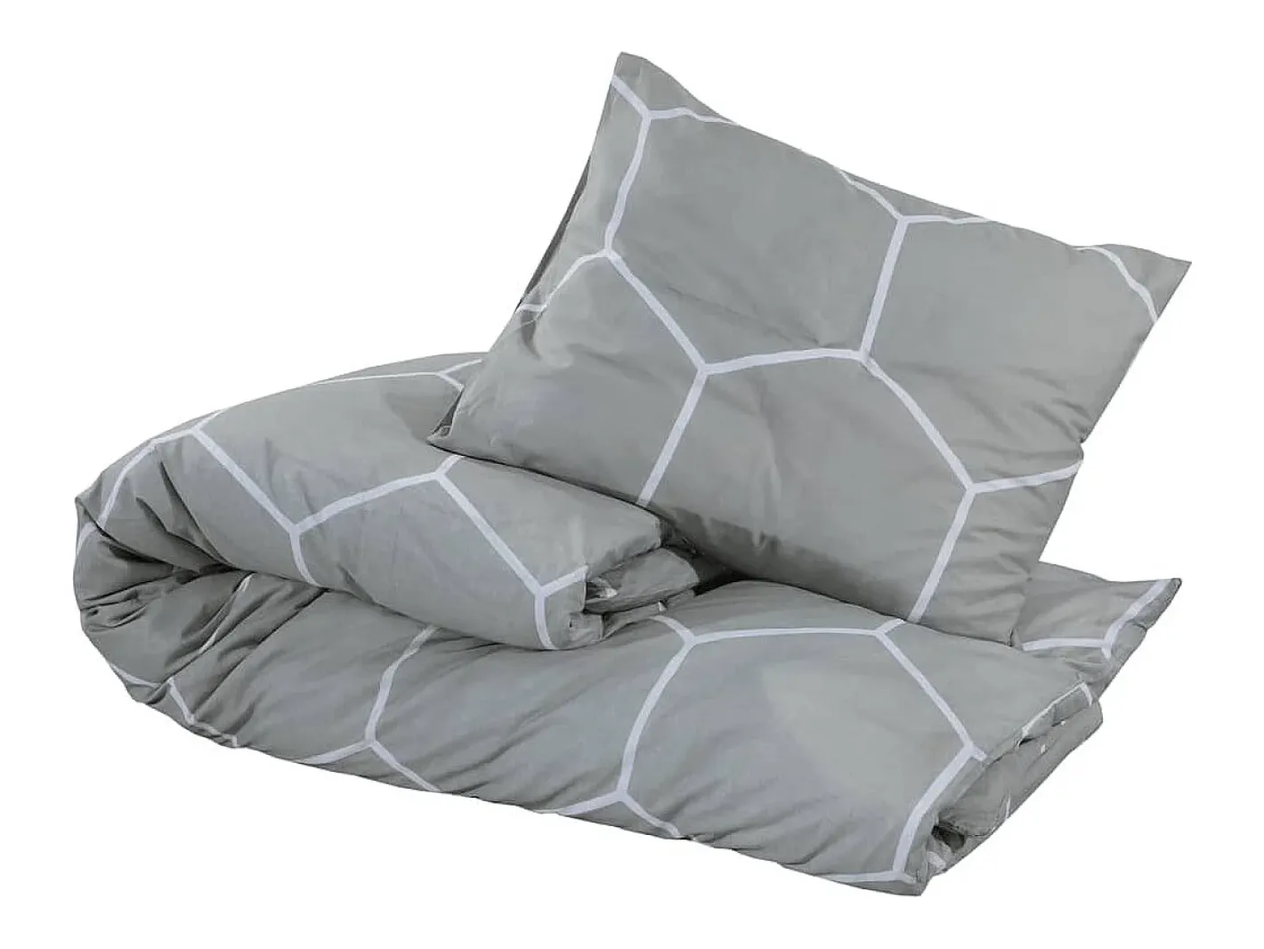 Ropa De Cama-Juego de funda nórdica algodón 220x240 cm ES801984 Gris