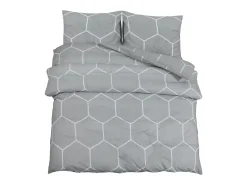 Ropa De Cama-Juego de funda nórdica algodón 220x240 cm ES801984 Gris