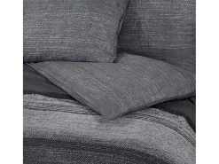 Ropa De Cama-Juego de funda nórdica algodón oscuro 225x220 cm ES984374 Gris