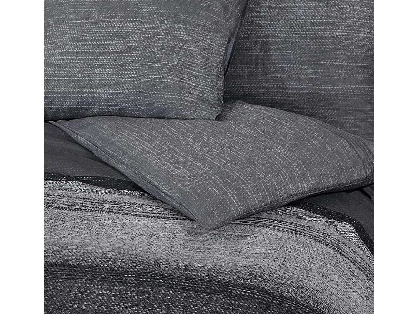 Ropa De Cama-Juego de funda nórdica algodón oscuro 225x220 cm ES984374 Gris