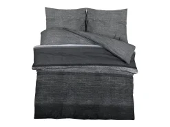 Ropa De Cama-Juego de funda nórdica algodón oscuro 225x220 cm ES984374 Gris