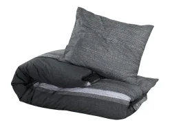 Ropa De Cama-Juego de funda nórdica algodón oscuro 225x220 cm ES984374 Gris