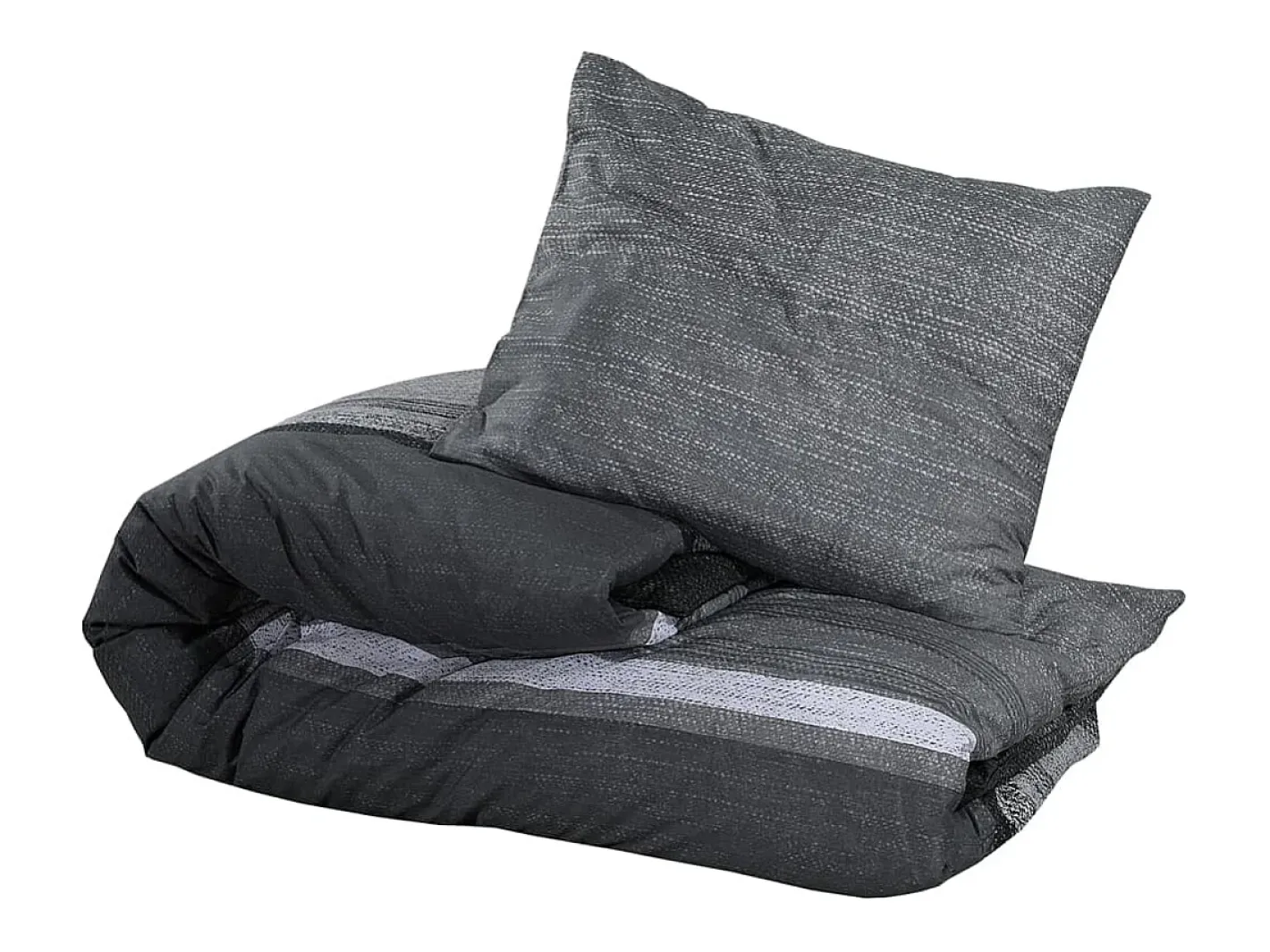 Ropa De Cama-Juego de funda nórdica algodón oscuro 225x220 cm ES984374 Gris
