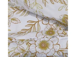 New Juego de funda nórdica algodón y marrón 200x200 cm ES573387 Blanco