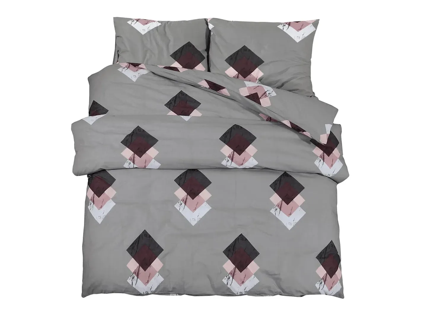 Clearance Juego de funda nórdica algodón 240x220 cm ES890076 Gris