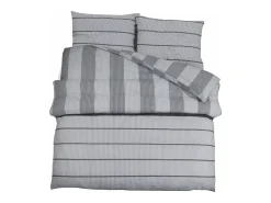 Juego de funda nórdica algodón 260x240 cm ES808544 Gris