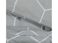Juego de funda nórdica algodón 225x220 cm ES492119 Gris Clearance