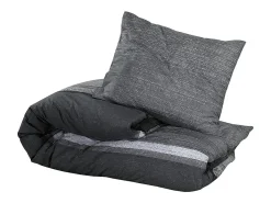 Juego de funda nórdica algodón oscuro 200x200 cm ES721456 Gris Sale