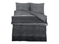 Juego de funda nórdica algodón oscuro 200x200 cm ES990363 Gris Online