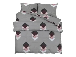Ropa De Cama-Juego de funda nórdica algodón 140x200 cm ES759589 Gris