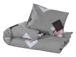 Ropa De Cama-Juego de funda nórdica algodón 260x220 cm ES963807 Gris