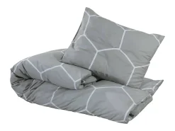 Clearance Juego de funda nórdica algodón 200x200 cm ES678291 Gris
