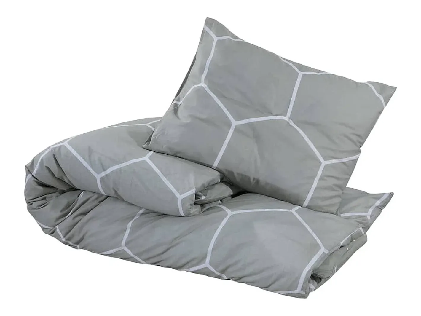 Clearance Juego de funda nórdica algodón 200x200 cm ES678291 Gris