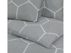 Clearance Juego de funda nórdica algodón 200x200 cm ES678291 Gris