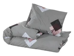 Juego de funda nórdica algodón 200x200 cm ES142883 Gris Hot