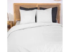 Sweeek Ropa De Cama-Juego de funda nórdica de algodón Blanco