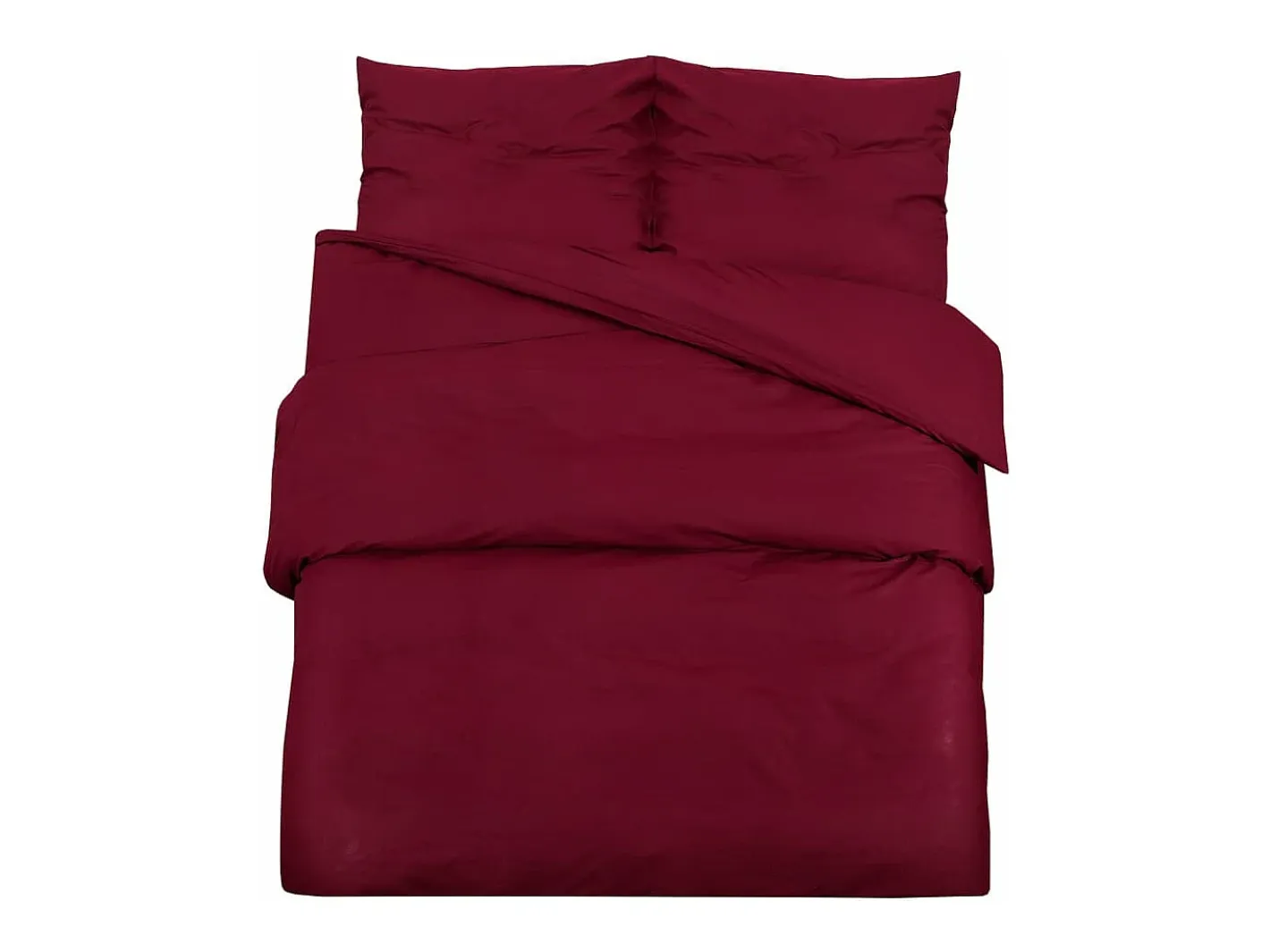 Ropa De Cama-Juego de funda nórdica microfibra ligera burdeos 200x200 cm ES236897 Rojo