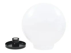 Iluminación Exterior-Juego de lámparas de bola LED 2 piezas esféricas 40 cm PMMA ES349915 Blanco