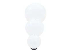 Juego de lámparas de bola LED 3 pzas esféricas 20/30/40 cm PMMA ES100005 Blanco