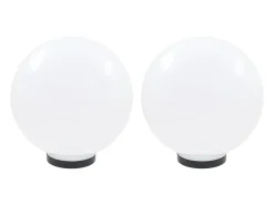 Juego de lámparas de bola LED 2 piezas esféricas 30 cm PMMA ES887470 Blanco Outlet