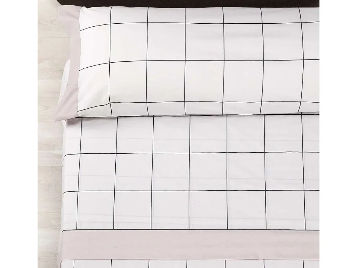 Ropa De Cama-Juego de Sábanas Cuadros Beig - Nalui Beige