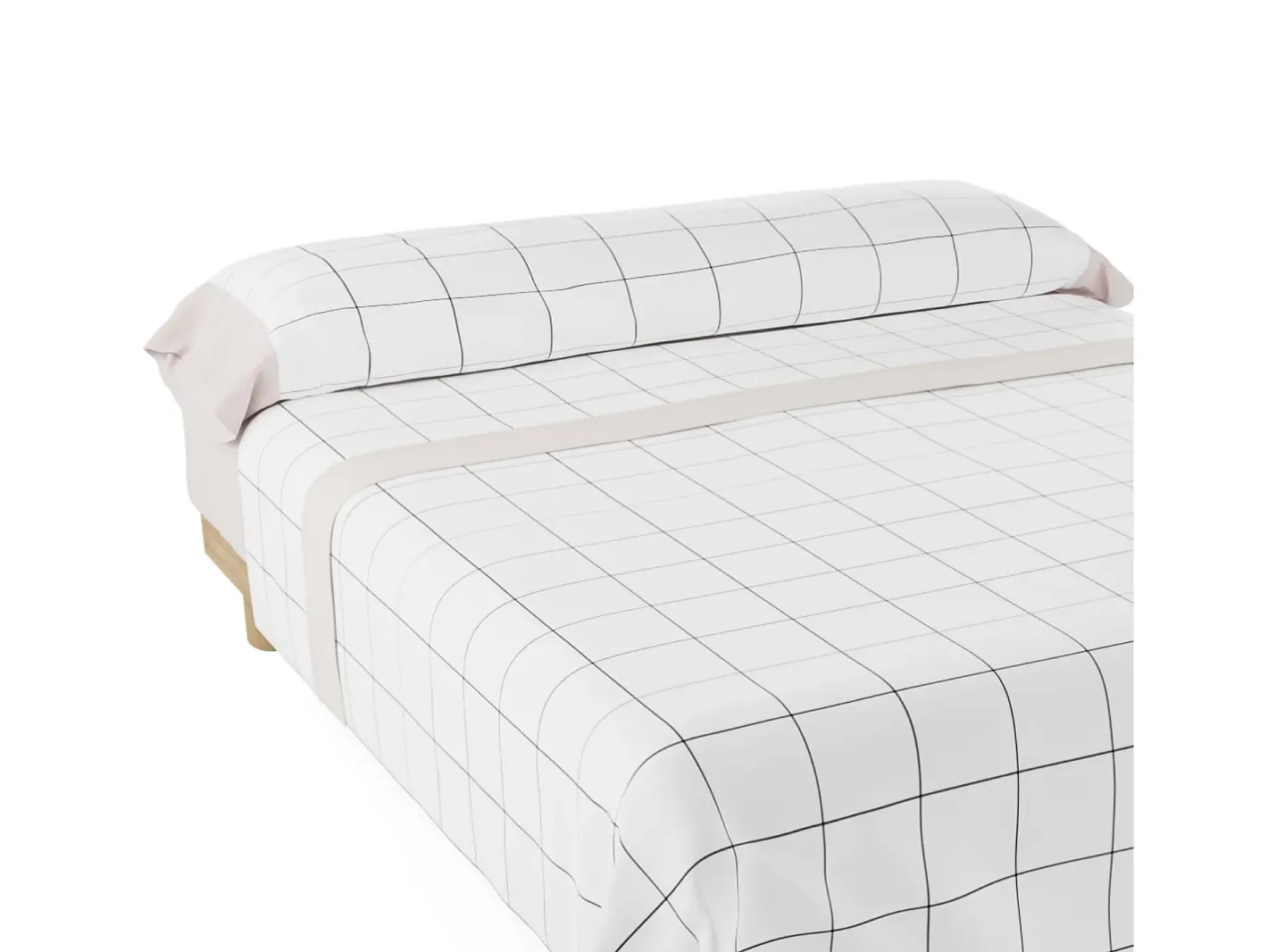 Ropa De Cama-Juego de Sábanas Cuadros Beig - Nalui Beige