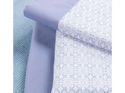 Ropa De Cama-Juego de Sábanas Flores - Nalui Azul