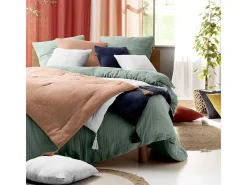 Promo Linge Ropa De Cama-Juego de sábanas de gasa de algodón 240 x 220 cm Verde