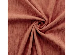 Douceur d'intérieur Ropa De Cama-Juego de sábanas de gasa de algodón 240 x 220 cm Naranja