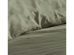 Douceur d'intérieur Ropa De Cama-Juego de sábanas de gasa de algodón 140 x 200 cm Verde