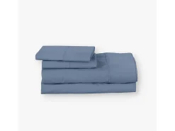 Best Morfeo Descanso Juego de sábanas ecológicas algodón 100% orgánico 200x190/200 cm Azul