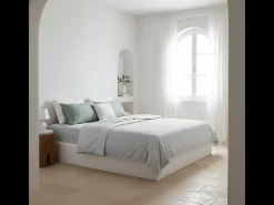 Sale Morfeo Descanso Juego de sábanas ecológicas algodón 100% orgánico 160x190/200 cm Gris