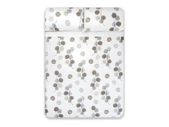 Cotton Artean Ropa De Cama-Juego de sábanas HONDARRIBIA 100% algodón orgánico 160x260 Cama 90 Gris