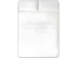 Cotton Artean Ropa De Cama-Juego de sábanas satén algodón egipcio 400 HILOS 240x260 Cama 150 Blanco