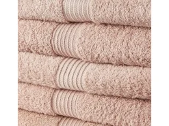 Discount Today Juego de Toallas 100 % algodón 70 x 130 cm (5 Unidades) Rosa