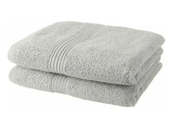 Today Ropa De Cama|Textil De Baño-Juego de Toallas Blanco 2 Piezas Gris claro