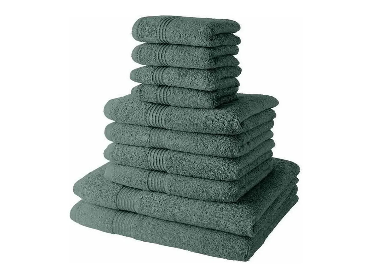 Clearance Today Juego de Toallas Verde 10 Piezas Verde esmeralda