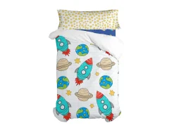 Happyfriday Ropa De Cama-Juego nórdico 2 piezas 155x220 cm (Cama 80/90) Space rocket Multicolor