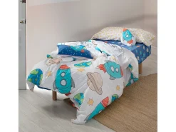 Happyfriday Ropa De Cama-Juego nórdico 2 piezas 155x220 cm (Cama 80/90) Space rocket Multicolor