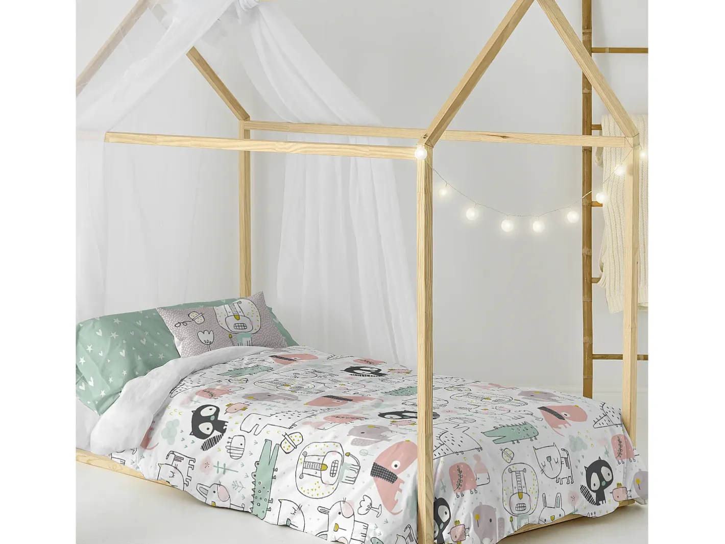 Happyfriday Ropa De Cama-Juego nórdico 140x200 cm Best buddies Multicolor