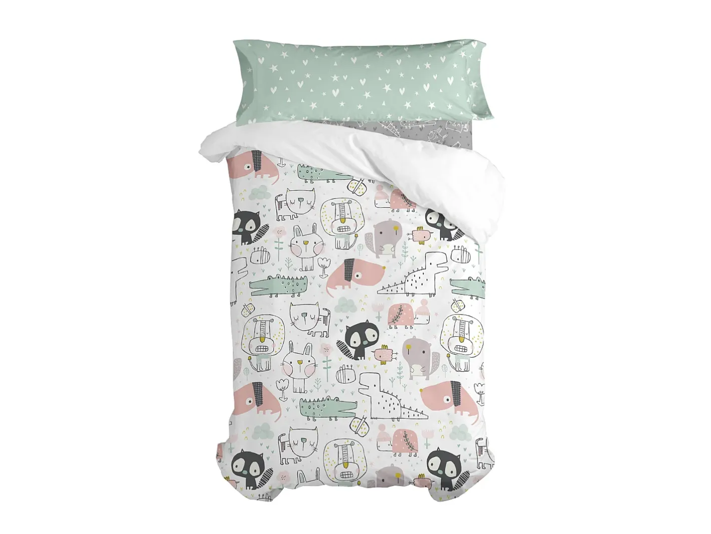 Happyfriday Ropa De Cama-Juego nórdico 140x200 cm Best buddies Multicolor