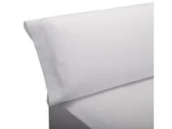 PIKOLIN Ropa De Cama-Juego sábanas 180x190cm| HOME| 100% Algodón| Percal| Blanco