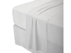 PIKOLIN Ropa De Cama-Juego sábanas 180x190cm| HOME| 100% Algodón| Percal| Blanco