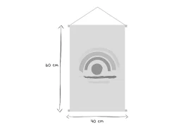 Miliboo Kakemono infantil arcoíris 40 x 60 cm HAPPY Gris Discount