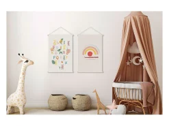 Miliboo Kakemono infantil arcoíris 40 x 60 cm HAPPY Gris Discount