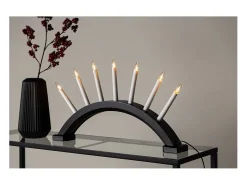 New ebuy24 Kebnekaise - Soporte de adviento eléctrico con 7 luces, color . Negro