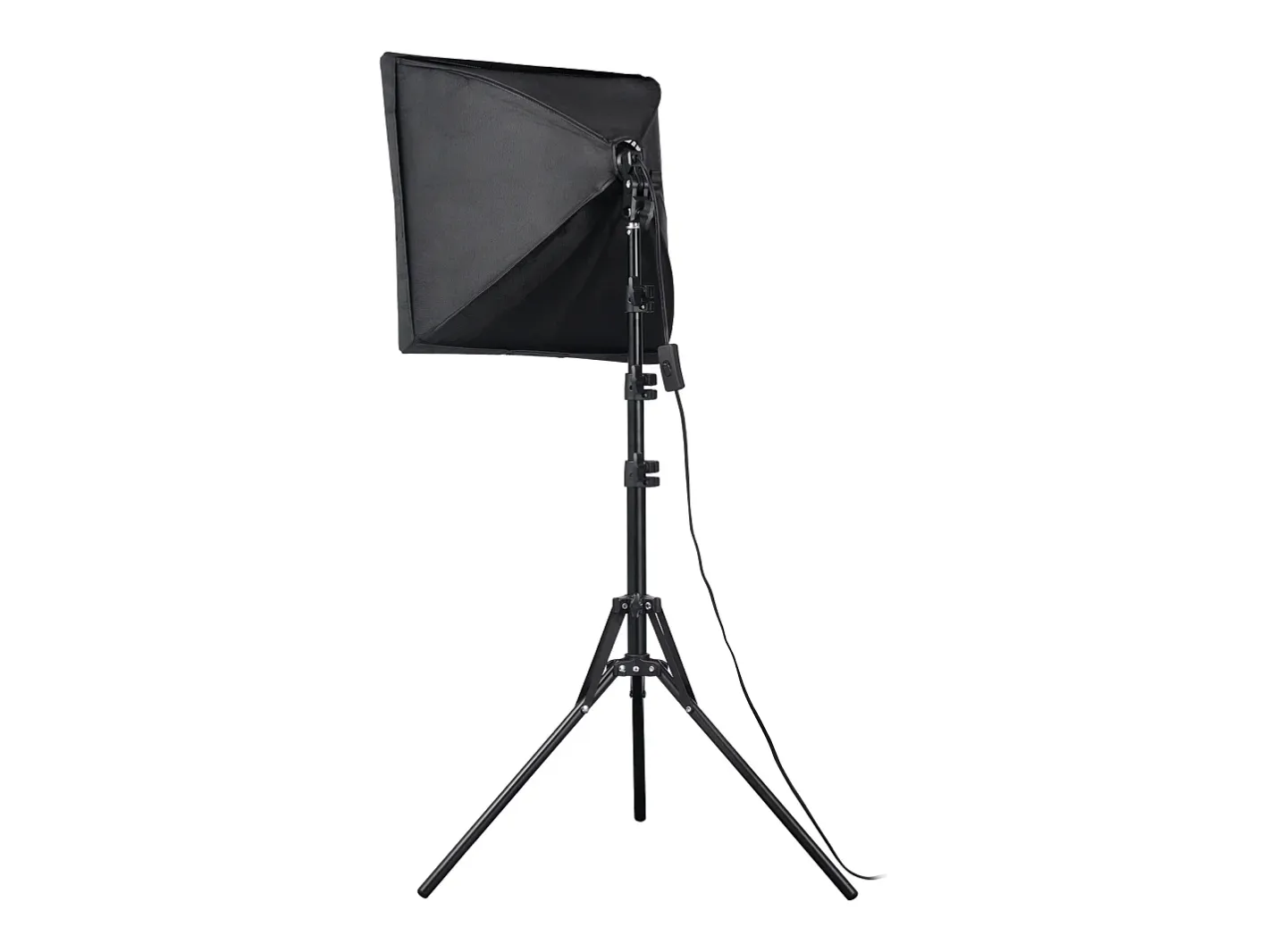 Kit de Iluminación Softbox SucceBuy, 41 x 41 Cm, 3000-6500K Ajustable para la Toma de Fotos Negro