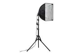 Kit de Iluminación Softbox SucceBuy, 41 x 41 Cm, 3000-6500K Ajustable para la Toma de Fotos Negro